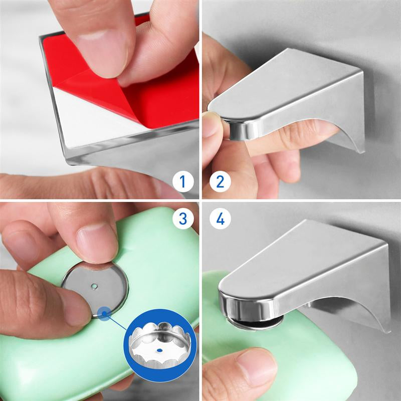 Shopafusion.com - Stainless Steel Magnetic Soap Holder