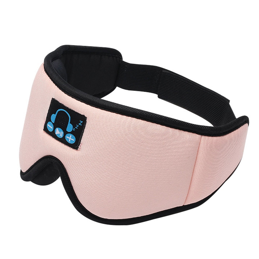 Stereo Wireless  V5.0 Sleep Headphones Calling Music 3D Sleep Eye Mask Cover Earphone Night Rest Shade Eyepatch Headset