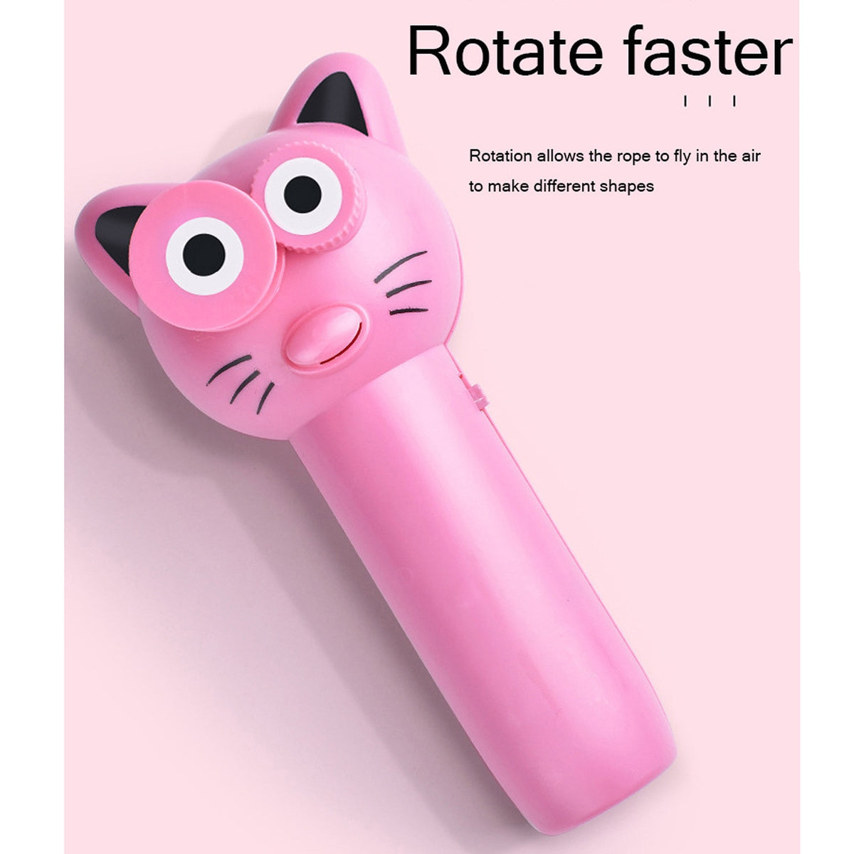 Zip String Rope Launcher Propeller With Rope String Controller Handheld Loop Lasso Shooter Thruster Electric Toys For Children
