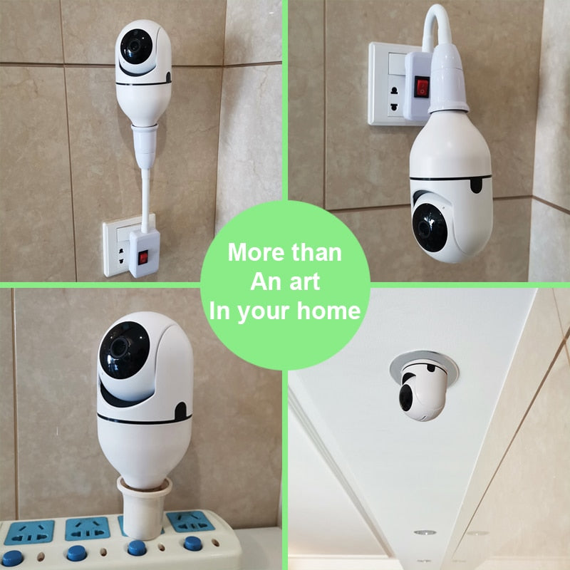 1080P Wifi Camera Light Bulb Ycc365 plus Mini PTZ HD Infrared Night Vision Two Way Talk Baby Monitor Home Security Smart View