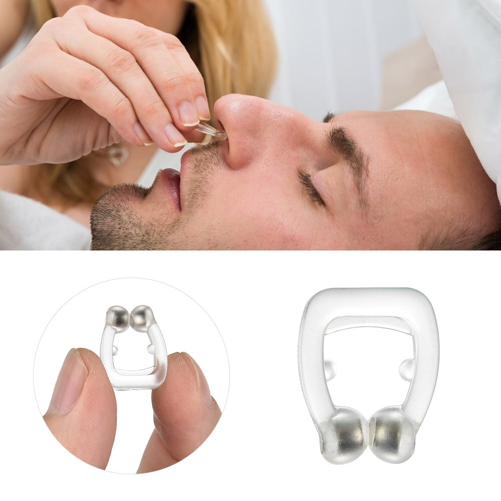 4pcs/set Silicone Magnetic Anti Snore Stop Snoring Nose Clip Sleep Tray Sleeping Aid Apnea Guard Night Device Health Care