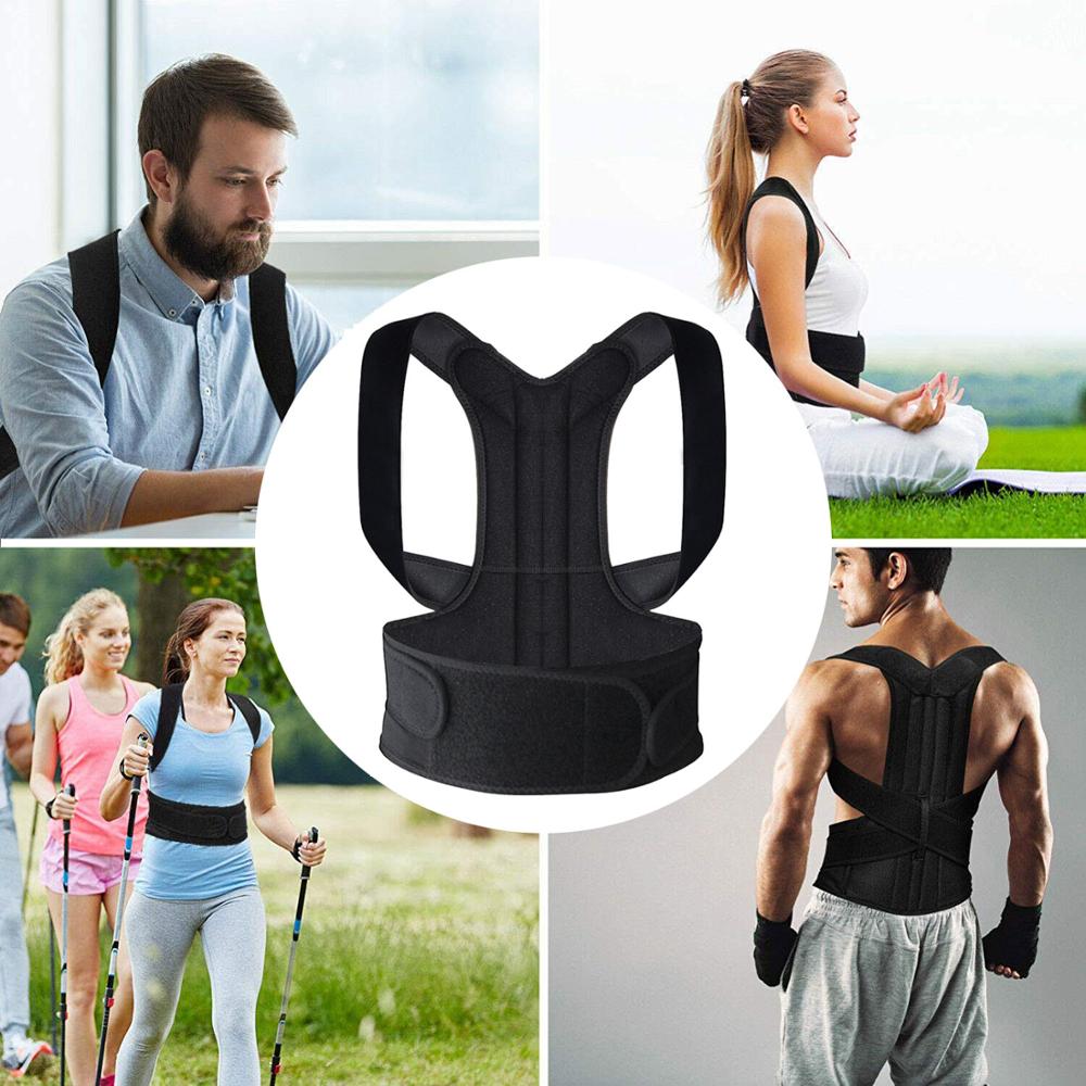 APTOCO Adjustable Back Posture Corrector Shoulder Lumbar Brace Back Support Corretor Posture Correction Spine Trainer Unisex