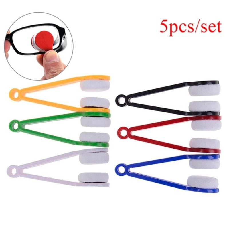 5Pcs Sun Glasses Eyeglass Microfiber Spectacles Cleaner Brush Cleaning Tool Cleaning Brush Auto Cleaning Brushes Accessories New