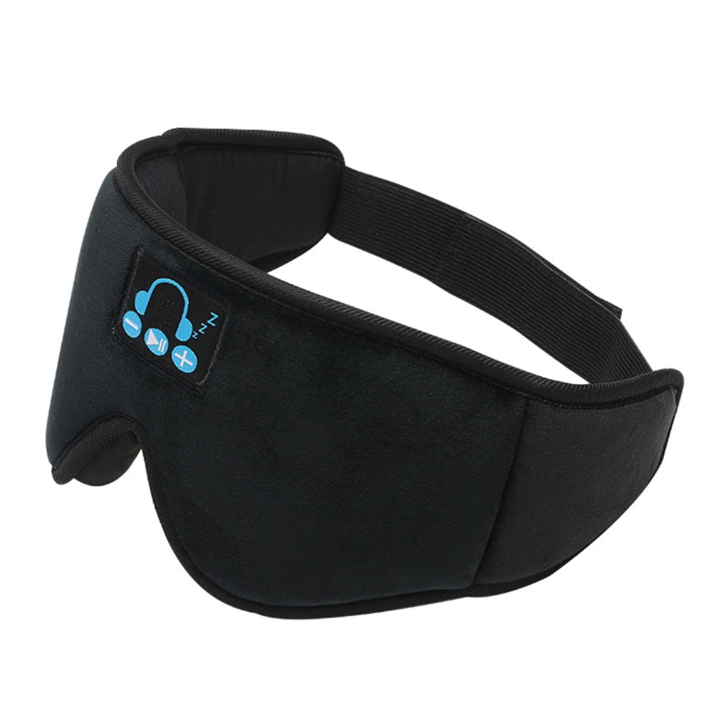 Stereo Wireless  V5.0 Sleep Headphones Calling Music 3D Sleep Eye Mask Cover Earphone Night Rest Shade Eyepatch Headset
