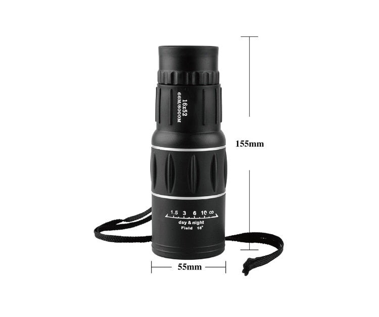 US DE UK 16X Monocular 66m/8000m Magnification Dual Focus Zoom Optic Len Armoring Telescope for Hunting Camping