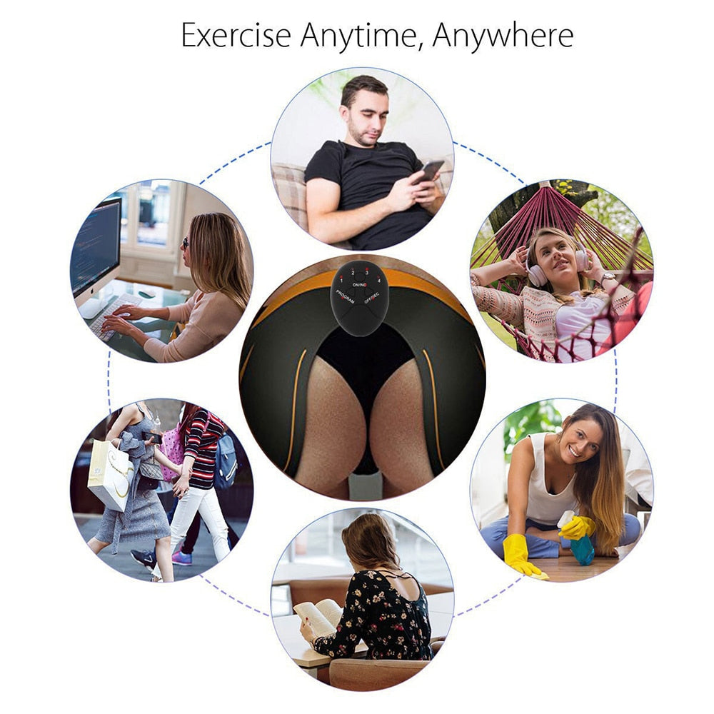 EMS Wireless Smart Hip Muscle Stimulator Electric Fitness Lifting Buttock Abdominal Trainer Weight Loss Body Slimming Massage