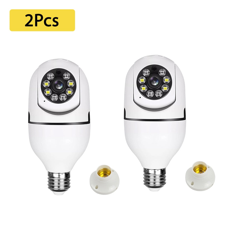 1-5Pcs WIFI Surveillance Camera 2MP Light Bulb HD Video Security IP Night Vision Camera Two Way Talk Phone Remote 360° Rotation