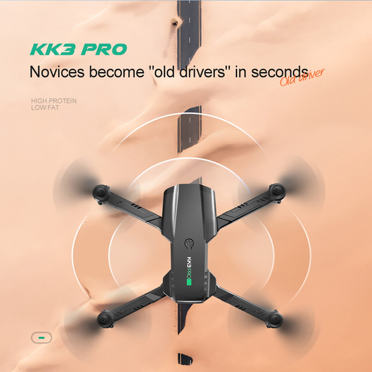 KK3 Pro Drone with Dual 4K HD Camera FPV Drones RC Quadcopters with Altitude Hold and Headless Mode One Key Backward Kids Toys
