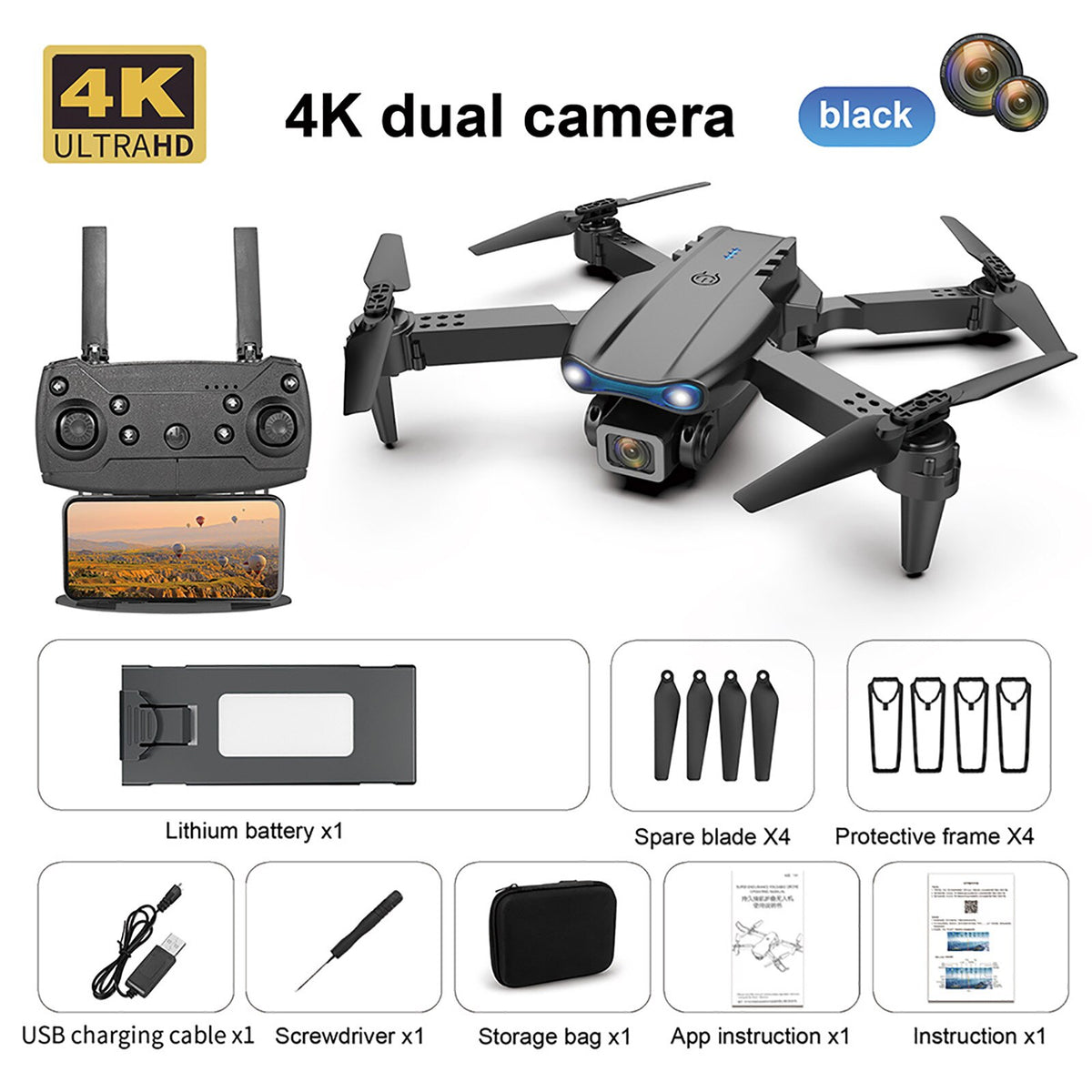 E99 K3 Pro Mini Drone 4K Profesional HD Dual Camera 1080P Obstacle Avoidance Fpv RC Drones Quadcopter Rc Helicopters Toys Boys