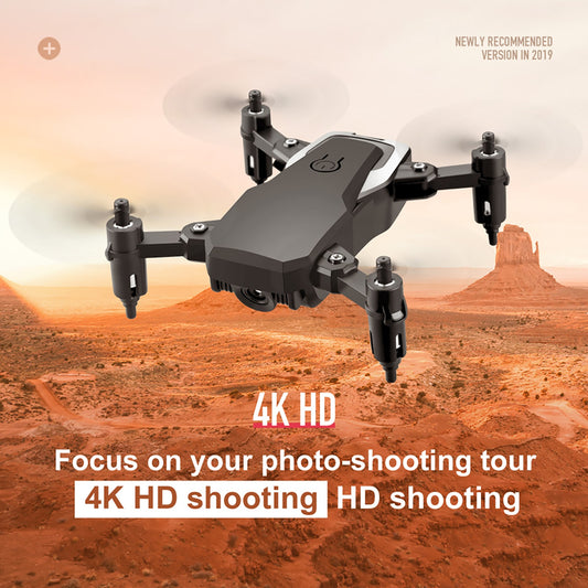 LF606 Wifi FPV Foldable RC Drone with 4K HD Camera Follow Altitude Hold 3D Flips Headless RC Helicopter Mini Aircraft Kids Toys