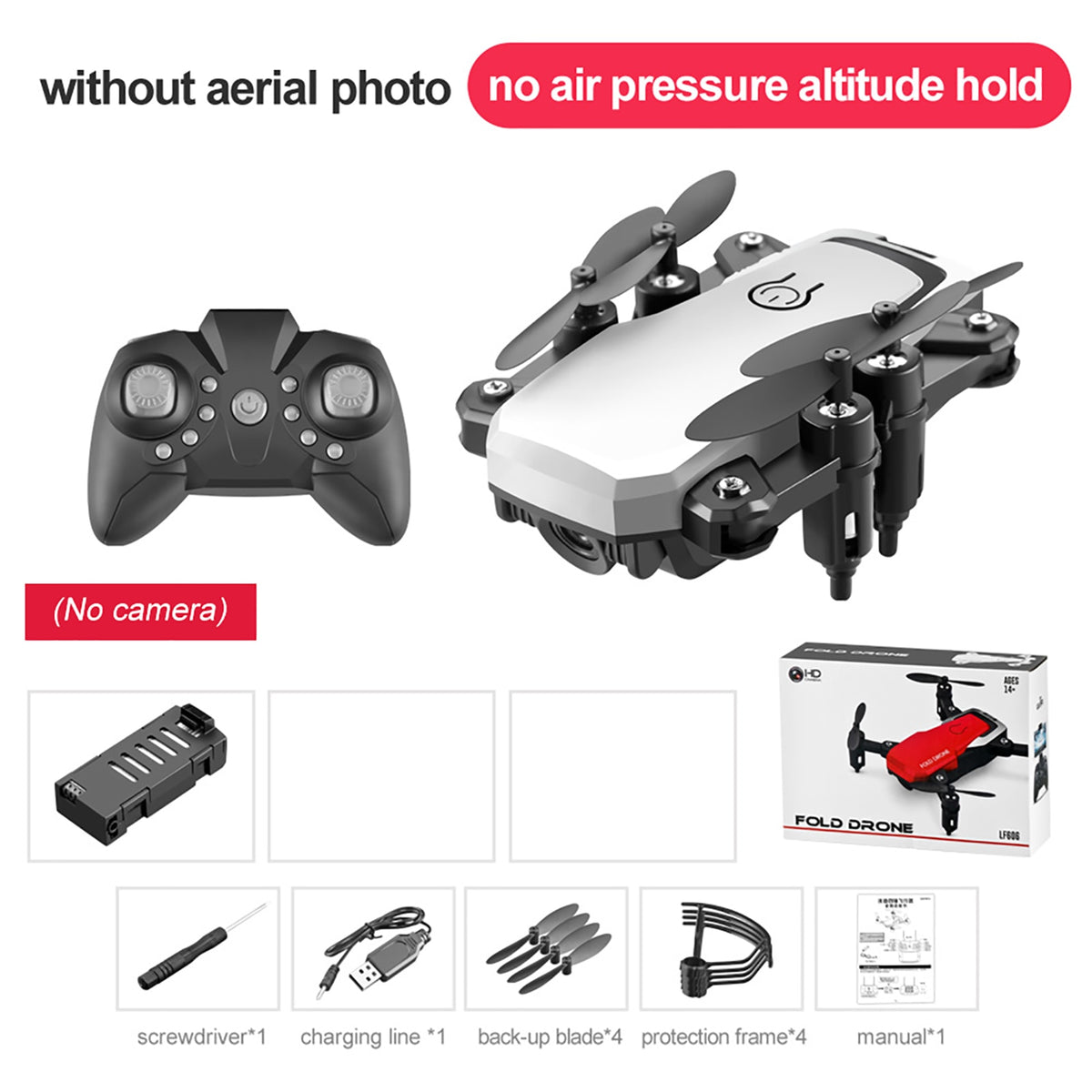 LF606 Wifi FPV Foldable RC Drone with 4K HD Camera Follow Altitude Hold 3D Flips Headless RC Helicopter Mini Aircraft Kids Toys