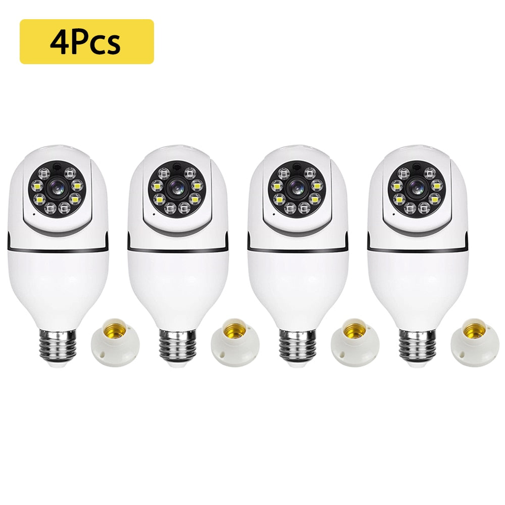 1-5Pcs WIFI Surveillance Camera 2MP Light Bulb HD Video Security IP Night Vision Camera Two Way Talk Phone Remote 360° Rotation