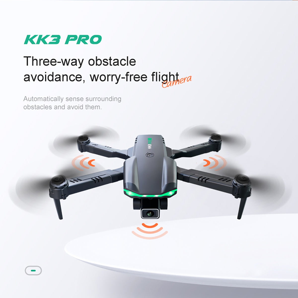 KK3 Pro Drone with Dual 4K HD Camera FPV Drones RC Quadcopters with Altitude Hold and Headless Mode One Key Backward Kids Toys