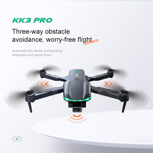 KK3 Pro Drone with Dual 4K HD Camera FPV Drones RC Quadcopters with Altitude Hold and Headless Mode One Key Backward Kids Toys