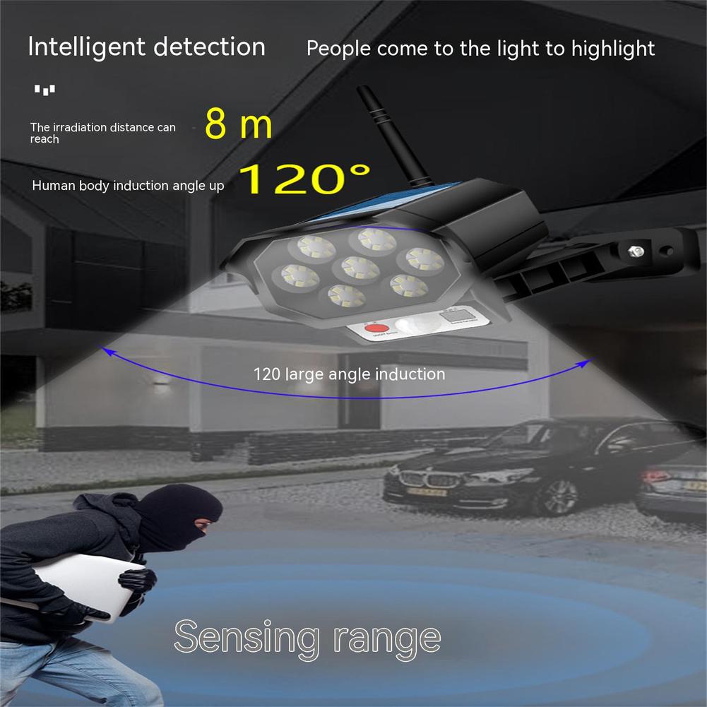 42led Solar Security Light Motion Sensor Simulation Outdoor Fake Camera Rural Garden Wall Lamp Waterproof