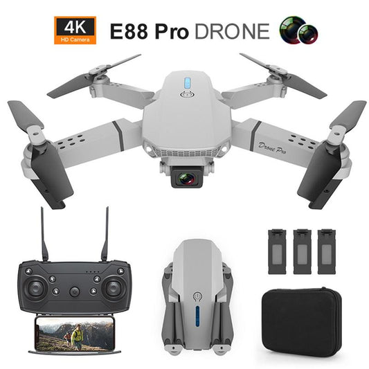 2022 E88Pro RC Drone 4K With 1080P Wide Angle HD Camera Foldable RC Dron Helicopter WIFI FPV Height Hold For Kids Gift Toy