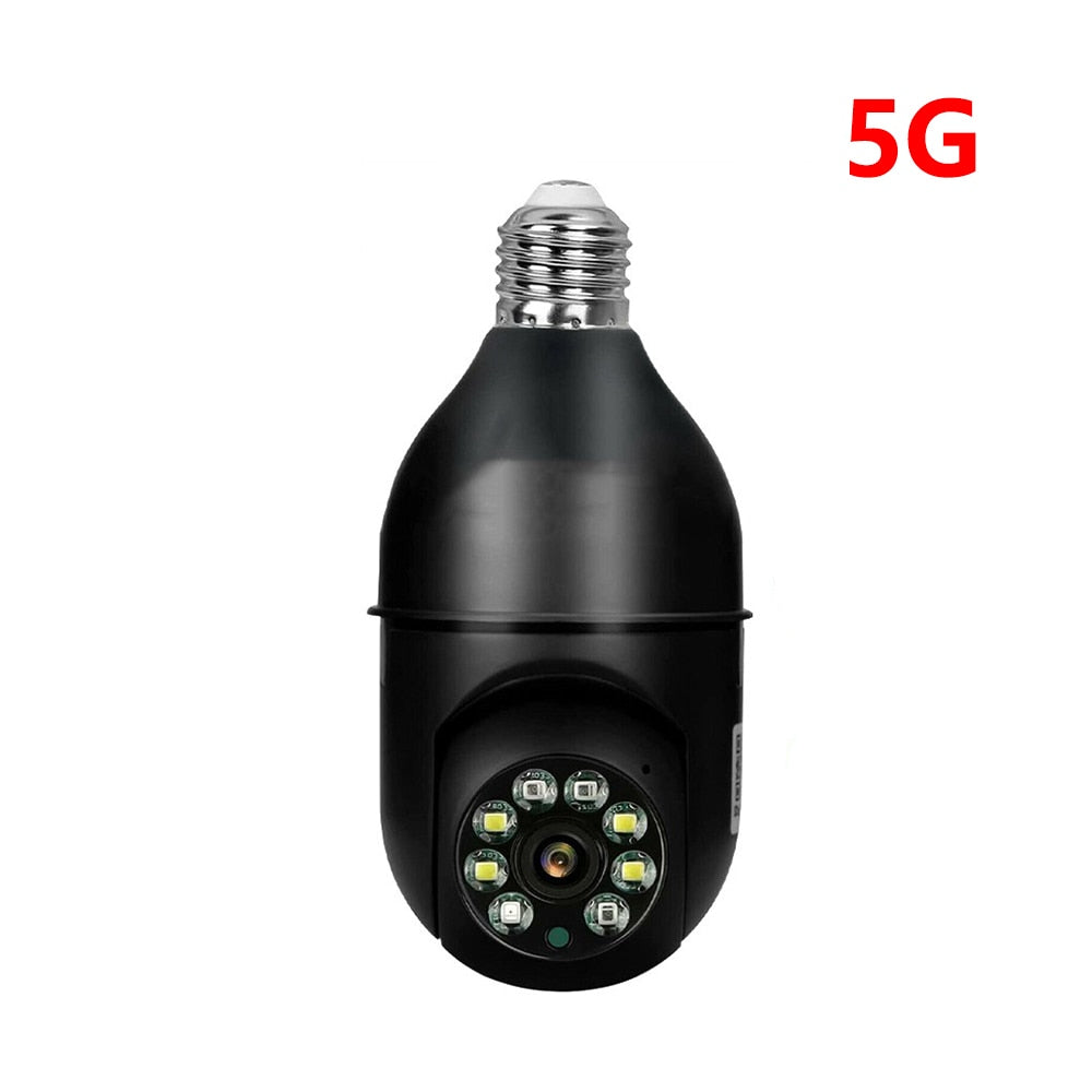 360°Panoramic Wifi Light Bulb Surveillance Cam PTZ IP Camera Night Vision Motion Detection Smart Home Security Protection Webcam