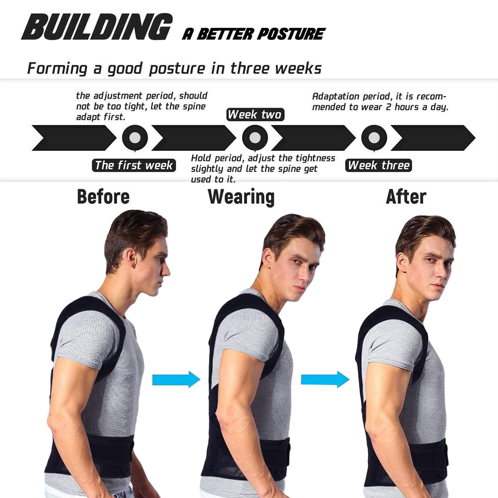Aptoco Posture Corrector Back Posture Brace Clavicle Support Stop Slouching and Hunching Adjustable Back Trainer Unisex