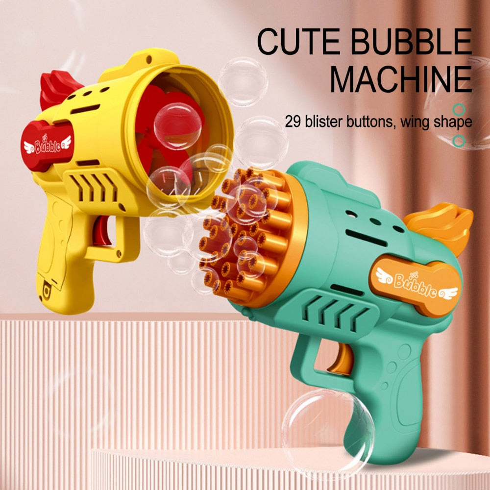 Kids Rocket Bubble Gun Blower 29/23 Holes Bubble machine Summer Soap bubbles Toys for children girl Boys outdoor games garden