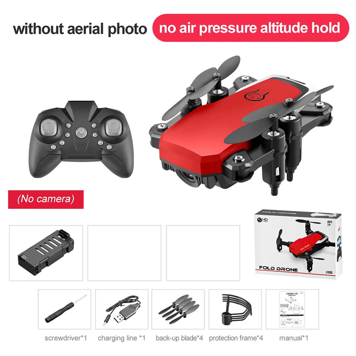LF606 Wifi FPV Foldable RC Drone with 4K HD Camera Follow Altitude Hold 3D Flips Headless RC Helicopter Mini Aircraft Kids Toys