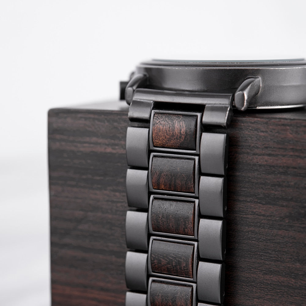 BOBO BIRD Wood Men Watch Relogio Masculino Top Brand Luxury Stylish Chronograph Military Watches Timepieces in Wooden Gift Box