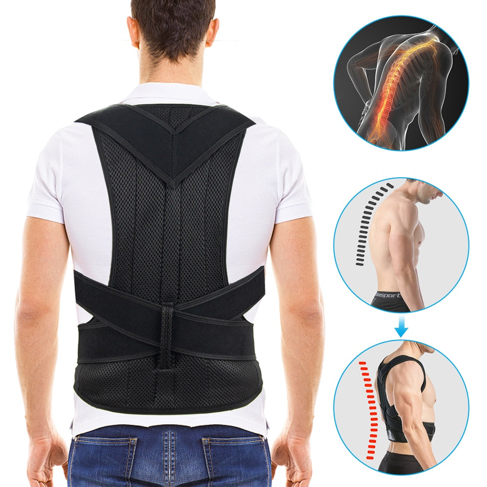 Aptoco Posture Corrector Back Posture Brace Clavicle Support Stop Slouching and Hunching Adjustable Back Trainer Unisex