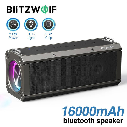 BlitzWolf BW-WA3 PRO 120W  16000mAh Bluetooth 5.0 Speakers Wirelss Speaker RGB Light PortableDual Diaphragm Deep Bass Speaker