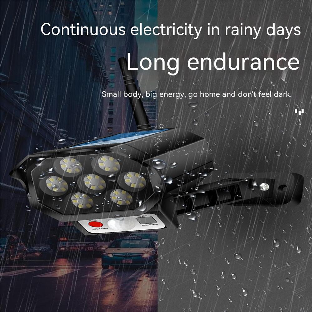 42led Solar Security Light Motion Sensor Simulation Outdoor Fake Camera Rural Garden Wall Lamp Waterproof