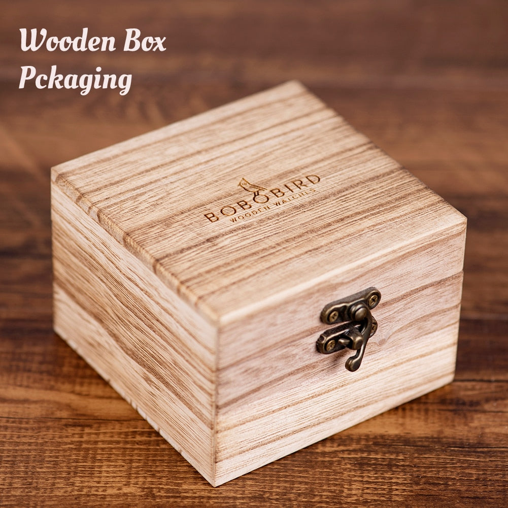 BOBO BIRD Wood Men Watch Relogio Masculino Top Brand Luxury Stylish Chronograph Military Watches Timepieces in Wooden Gift Box