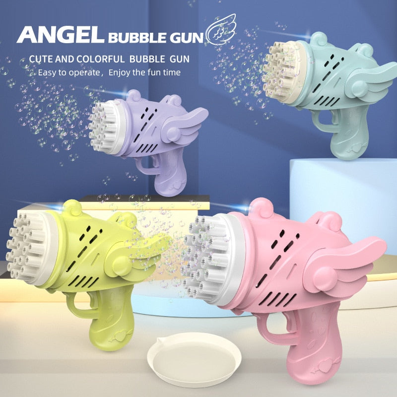 Kids Rocket Bubble Gun Blower 29/23 Holes Bubble machine Summer Soap bubbles Toys for children girl Boys outdoor games garden