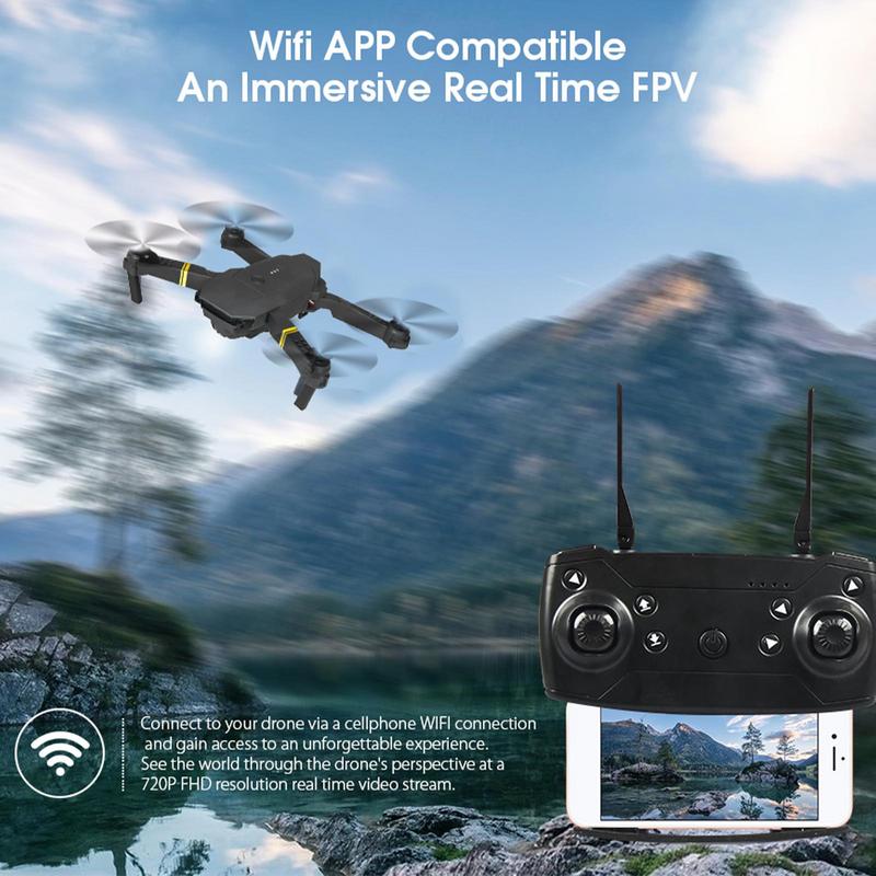 E58 Foldable Drone 4K HD Professional Drones With Camera Aerial Photography WiFi RC Dron Helicopter Toy Beginners Easily Control