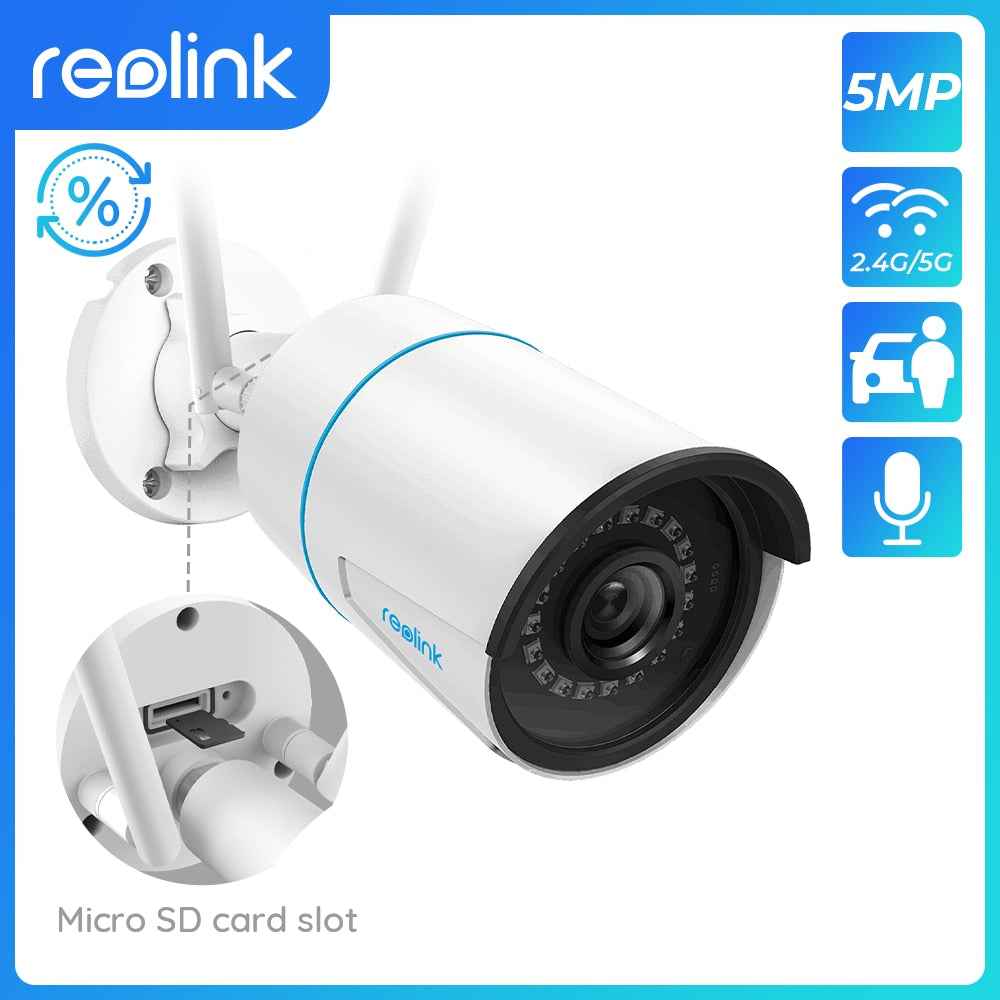 [Refurbished IP Camera]Reolink 5MP WiFi Camera AI Motion Detection 4MP CCTV Cam 3MP Smart Home 24/7 Video Recording Surveillance
