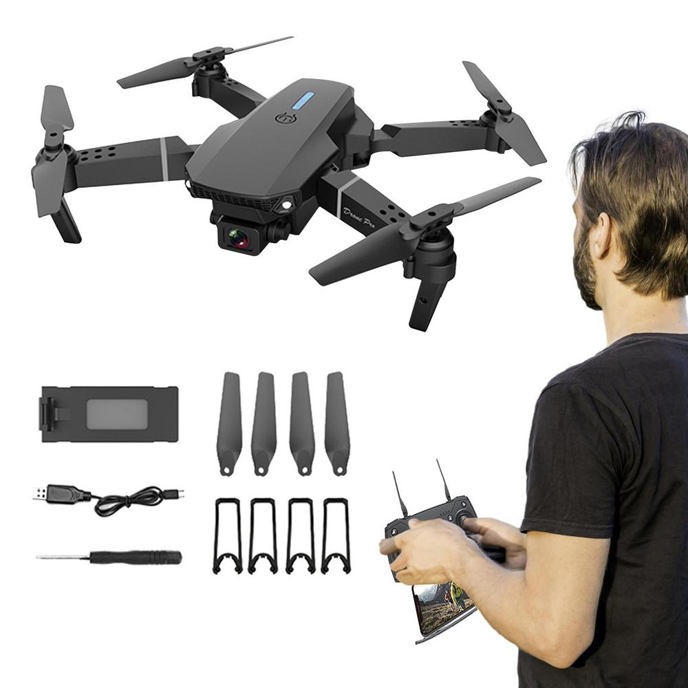 2022 E88Pro RC Drone 4K With 1080P Wide Angle HD Camera Foldable RC Dron Helicopter WIFI FPV Height Hold For Kids Gift Toy