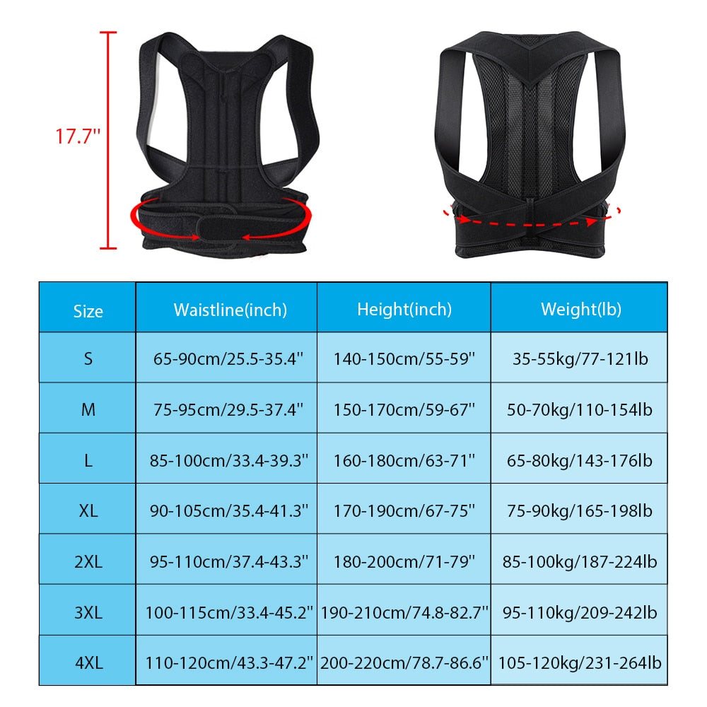 Aptoco Posture Corrector Back Posture Brace Clavicle Support Stop Slouching and Hunching Adjustable Back Trainer Unisex