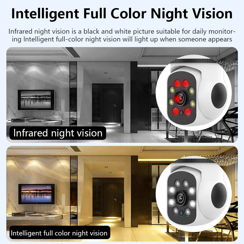 5G Wifi Light Bulb Surveillance Camera 360 Rotate Color Night Vision Wireless Camera Smart Security Camera E27 Interface