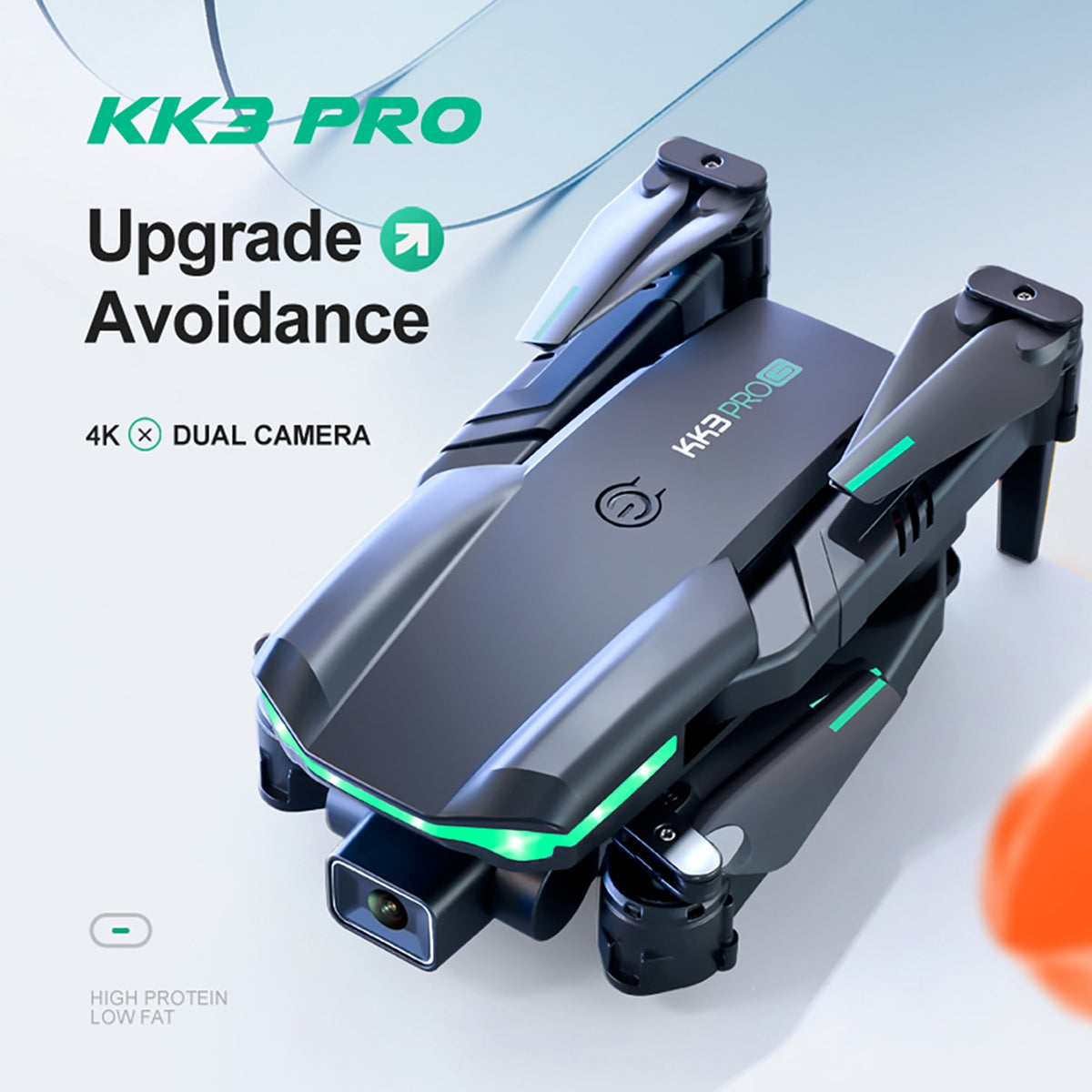KK3 Pro Drone with Dual 4K HD Camera FPV Drones RC Quadcopters with Altitude Hold and Headless Mode One Key Backward Kids Toys