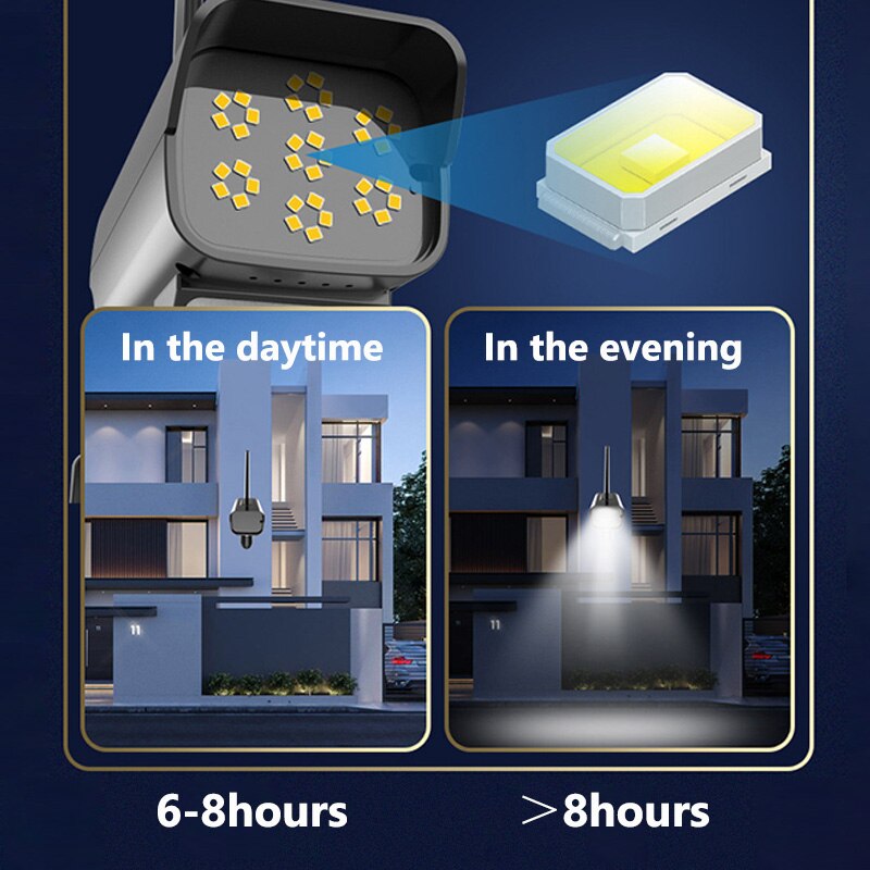 LED Solar Lights Motion Sensor Security Dummy Camera Wireless Outdoor Wall Light Flood Light IP65 Waterproof Led Solar Lamp