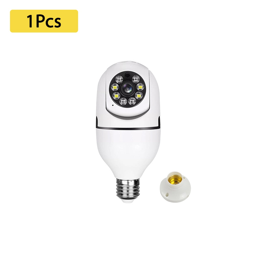 1-5Pcs WIFI Surveillance Camera 2MP Light Bulb HD Video Security IP Night Vision Camera Two Way Talk Phone Remote 360° Rotation