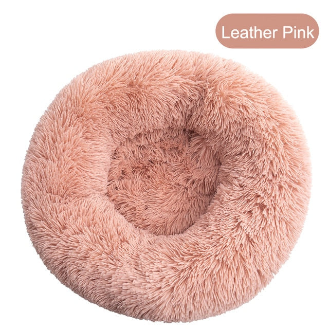 Soft, Fluffy, Round, Washable Cat Bed - ShopAfusion
