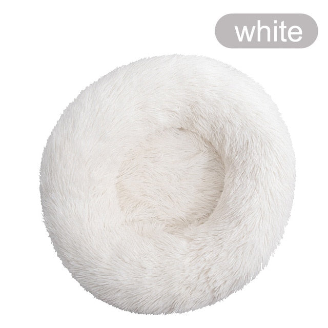 Soft, Fluffy, Round, Washable Cat Bed - ShopAfusion