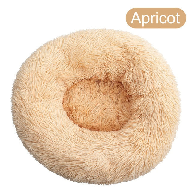 Soft, Fluffy, Round, Washable Cat Bed - ShopAfusion