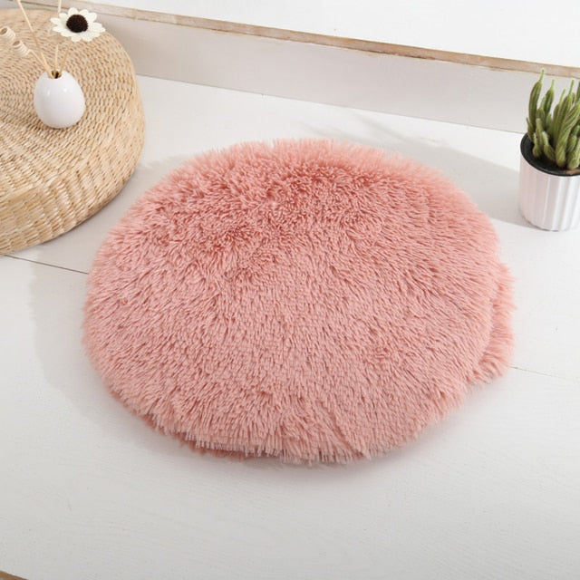 Soft, Fluffy, Round, Washable Cat Bed - ShopAfusion